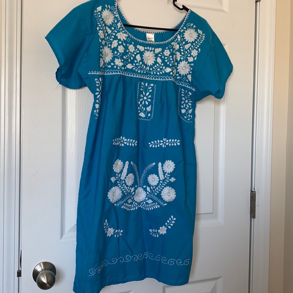 Liliana Cruz Blue Dress